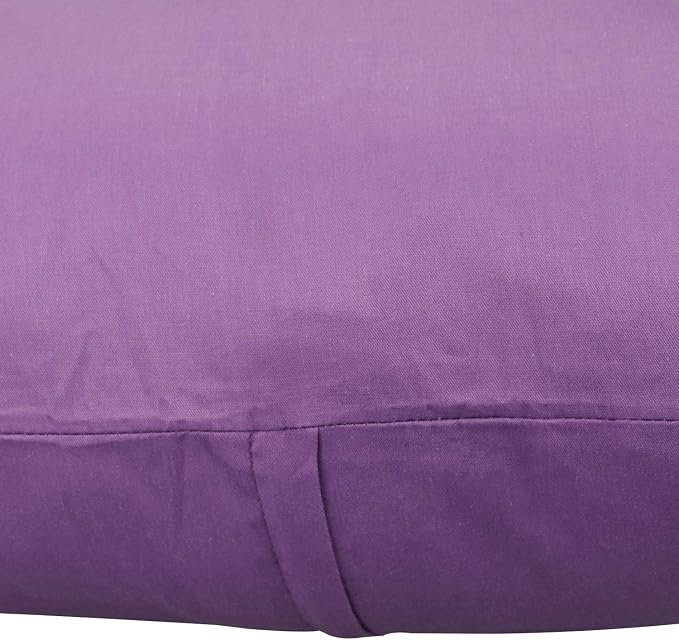 Thmyo 4-Pack 100% Cotton Comfortable Solid Decorative Throw Pillow Case, Square Cushion Cover Pillowcase Sublimation Blank Pillow Covers DIY Throw Pillowcase for Sofa(18x18 inch/ 45x45cm,Purple)