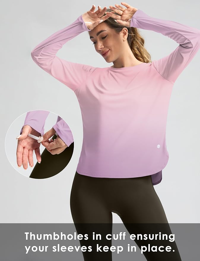 Women's Sun Shirts UPF 50+ Long Sleeve UV Protection Shirt Lightweight Quick Dry Workout Hiking Tops for Women