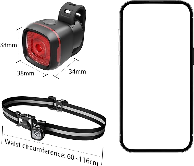 Bicycle Front and Rear Lights,Bike Light, Type-C Rechargeable, Flashing Light,Suitable for Night Riding, Cycling,Accessories for Bicycle,Headlight &Taillight for Girls Kids
