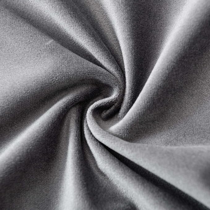 12x20 Throw Lumbar Pillow Covers Decorative Cushion Covers Set of 2,Grey | Soft Velvet Pillow Cases with Invisible Zipper for Modern Couch Sofa Bed Living Room Bedroom Home Decor