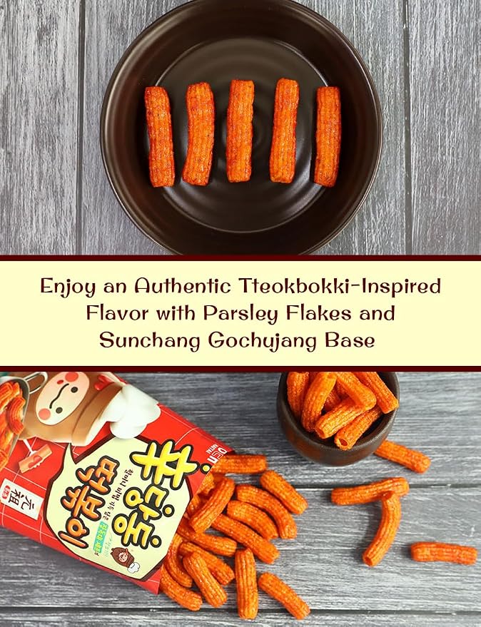 Sindangdong Tteokbokki Snack, Sweet & Spicy Korean Rice Cake Flavor Crunchy Snack, 192g (6.77 oz)