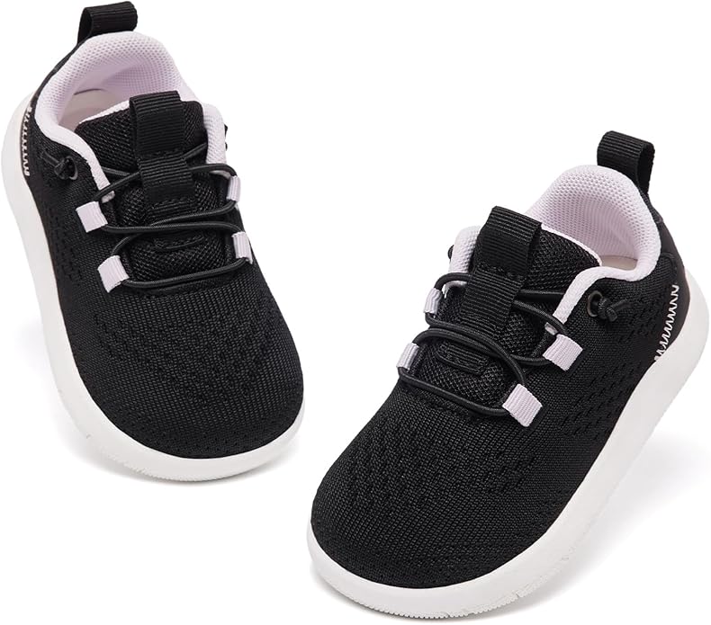 MORENDL Wide Toddler Shoes Baby Walking Shoes Girls Boys Zero Drop Minimalist Sneakers Slip On Tennis Shoe Breathable Naturally Flexible