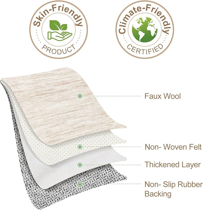 Nakagishi Boho 9x12 Area Rug Living Room Rugs Machine Washable Beige | Soft, Pet & Kid Friendly, Carpet for Living Room/Bedroom/Office/Kitchen/Nursery, Daily Home Decor Stain Resistant Moroccan