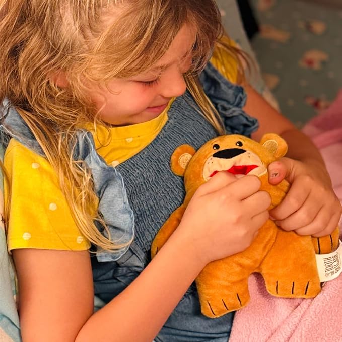 The Tooth Brigade Tooth Fairy Pillow | Stuffed Plush with Large Pocket Mouth for Lost Teeth, Treasures, Prizes - Fun and Interactive Plush, Perfect Kids, Boys, & Girls Gift (Tupelo Brown Bear)