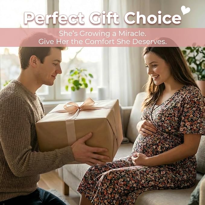 Inflatable Tummy Nest Pregnancy Pillow with Belly Hole, Belly Mattress for Pregnancy Pillow Stomach Sleepers,Maternity Pool Float,Prenatal Massage Pillow,Extra Wide&Tall,All Pregnancy Stages (Pink)