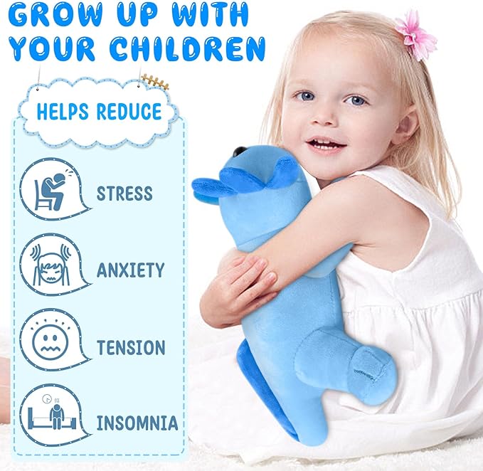 Axolotl Plush Toy, Soft Cute Axolotl Stuffed Animal, Kids Plushie Pillow Doll. Blue