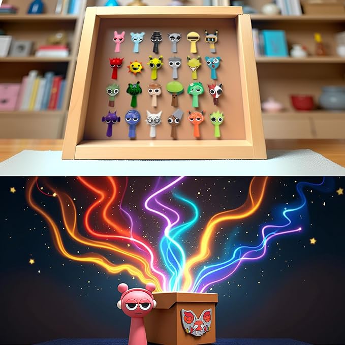 Sprunki Action Figures Mystery Box - 24Pcs Collectible Figurines for Adults, Party Cake Toppers, Office Room Decor Gift Set