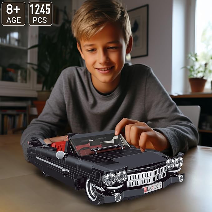 Mould King Sports Car Building Block Kits, MOC Classic Car Model Kit Supercar Racing Model Building Sets, Authentically Detailed Build and Display Model for Home or Office Décor (1245+ Pieces)