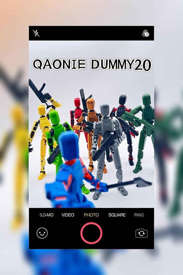 3D Printed Enlarge Body Size 8.1-inch Action Figure Dummy20, Full Body Mechanical Movable Toy, Multiple Accessories, Desk Decoration (Bracket, 3 HandsType, Weapons, Armour) (Brilliant Silver)
