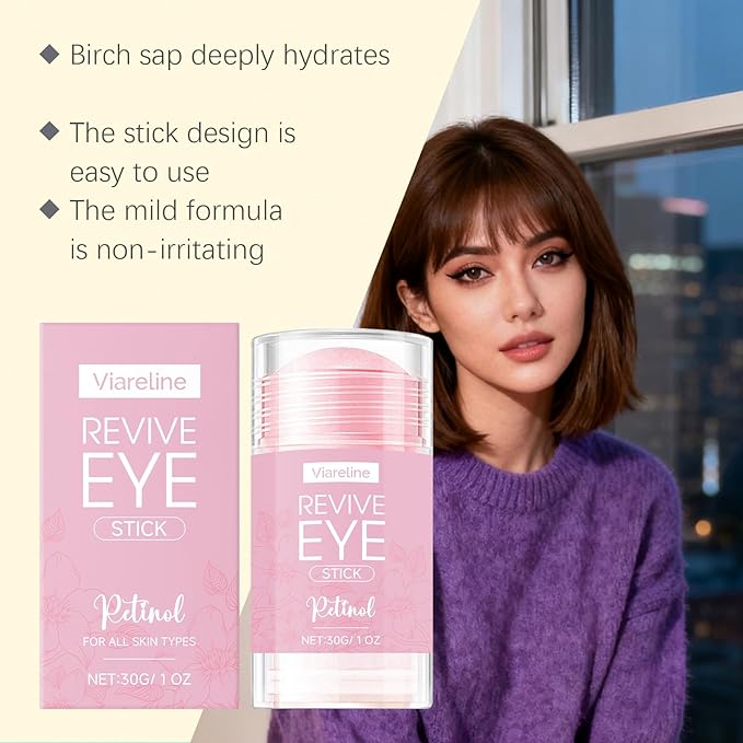 Retinol Revive Eye Stick – Cooling, Hydrating & Smoothing Eye Care for All Skin Types, 1 oz