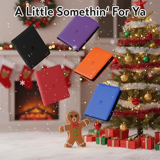 Trading Card Binder, Premium 9 Pocket 540 Double Sided Pocket Collection Binder, Card Album for TCG Card Holder for Game Card, Sports Card, Yugioh, MTG etc(Orange)
