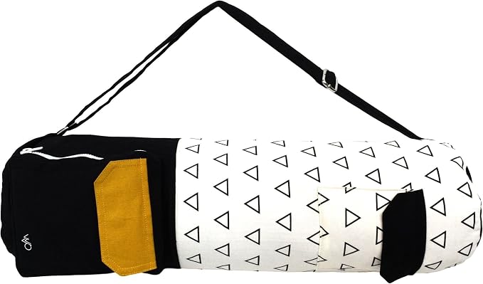 Open Road Goods Eco Friendly Yoga Mat Bag | Organic Yoga Bag For Extra Wide Mats | Yoga Mat Carrier for Men & Women: Full Zip, Adjustable Carry, Pockets, 100% Cotton Canvas