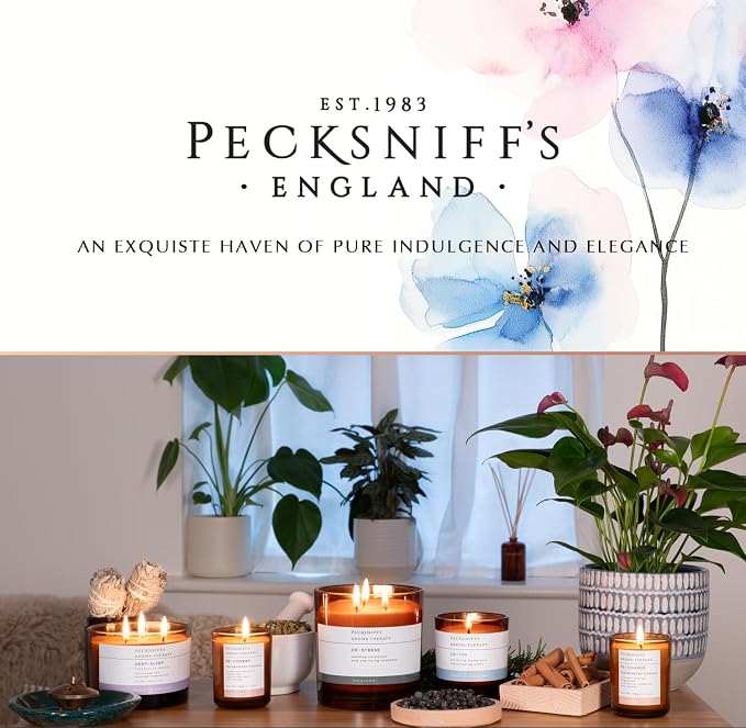 Pecksniff's Aromatherapy Re-Covery 3-Wick Candle, Juniper & Patchouli, Premium Spicy Pine Scent, Long-Lasting & Eco-Friendly, 285g