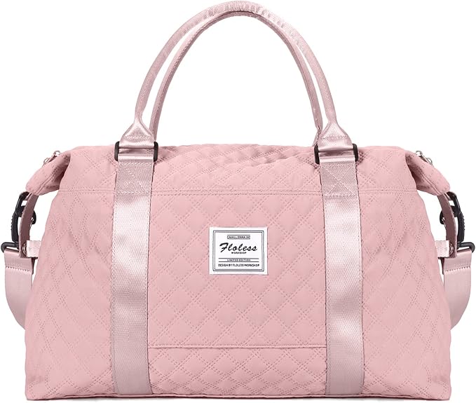 Travel Duffel Bag, Carry On Overnight Weekender Bags for Women | Travel Bag with Wet Pocket & Trolley Sleeve, For Spirit Airlines 18x14x8 Personal Item Bag