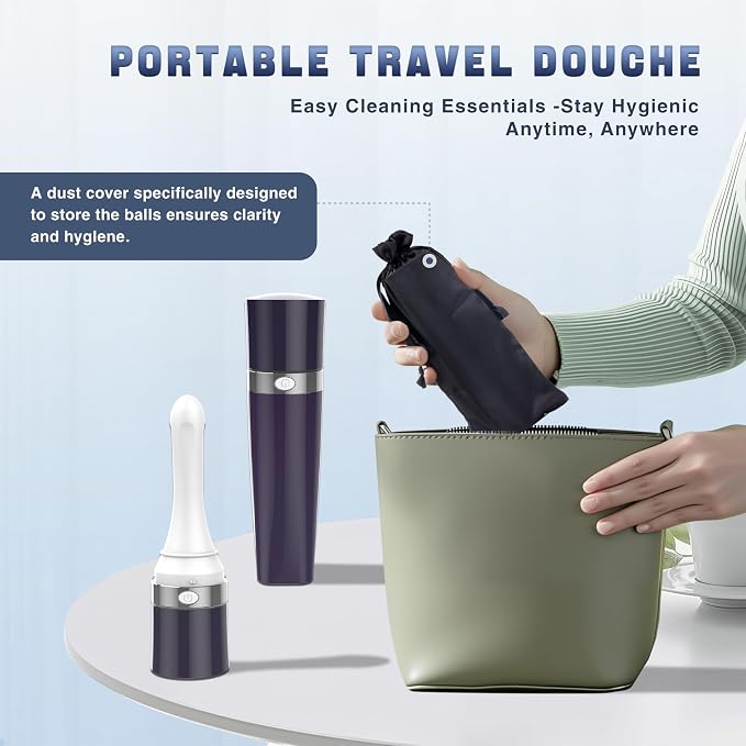 TopQuaFocus Electric Enemas - Automatic Anal Douche Bulb with 3 Modes, Portable Silicone Enema Bulb for Men Women Colon Cleaning Reusable Auto Enemas Cleaner