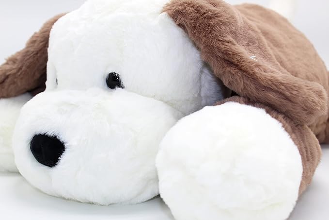 Dog Hugging Pillow Big Soft Plush Puppy Stuffed Animal for Kids and Adults Brown 26"