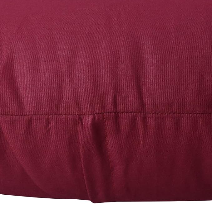 4-Pack 100% Cotton Comfortable Solid Decorative Throw Pillow Case,Thmyo Square Cushion Cover Pillowcase Sublimation Blank Pillow Covers DIY Throw Pillowcase for Sofa(16x16 inch/ 40x40cm,Wine red)