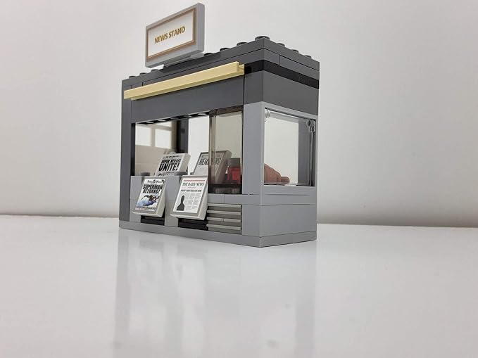 Building Bricks Toys Blocks NewsStand Pizza Hot Dog Fast Food Corner-Compatible with All Brands-MOC Minifigure City Town Village