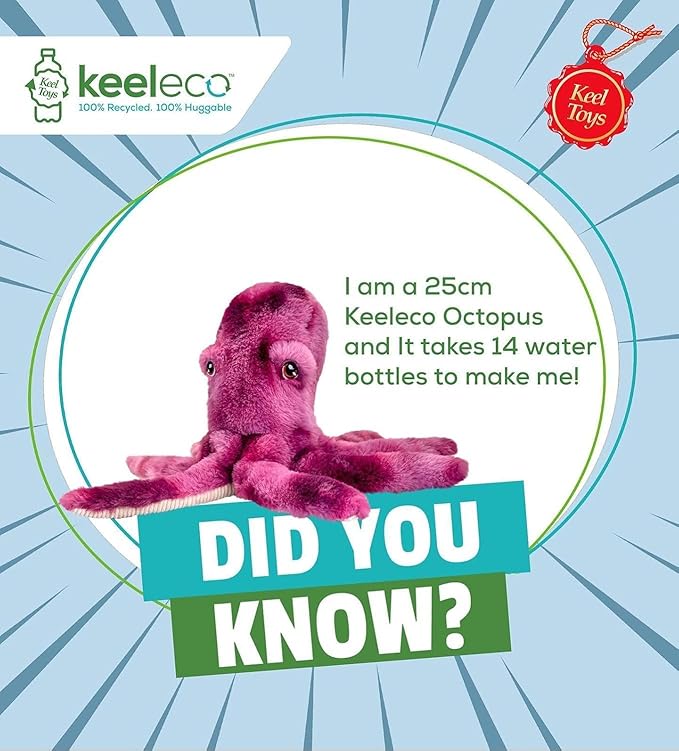 Deluxe Paws 100% Recycled Plush Eco Toys (Octopus)