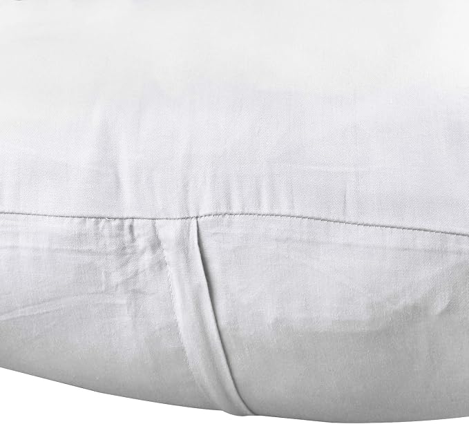Thmyo 4-Pack 100% Cotton Comfortable Solid Decorative Throw Pillow Case Square Cushion Cover Pillowcase Sublimation Blank Pillow Covers DIY Throw Pillowcase for Sofa Christmas(24x24inch/60x60cm,White)