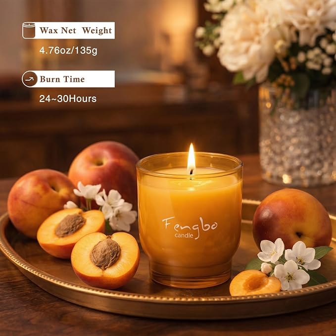 Midsummer Dream Night Scented Candle, Decorative Colored Glass Jar with Natural Soy Wax, Aromatherapy Non Toxic with Essential Oil, Relaxing Candle Gift for Women, Candles for Home Scented