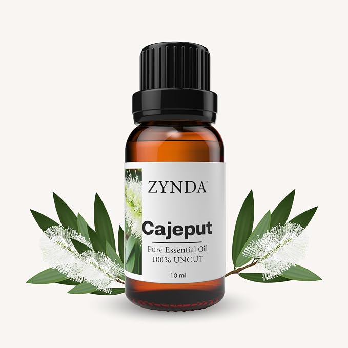 Cajeput Essential Oil - 100% Pure & Natural | Uncut Therapeutic Grade | Fresh & Invigorating Aroma | Lab Tested Organic Essential Oils for Skin, Aromatherapy, Massage, and Diffuser - 10ml