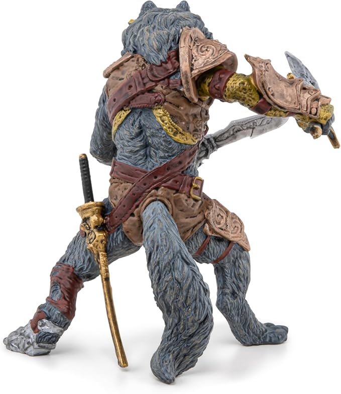 Papo - Mutant Wolf Figurine - Hand-Painted Dark Fantasy Creature for Kids Age 3+ - 11.2 x 7.8 x 9.5 cm - Durable Monster Figure - Medieval Fantasy Collection - 36029
