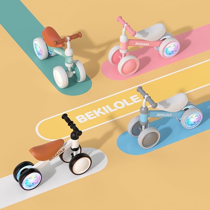 BEKILOLE Colorful Baby Balance Bike Toys for 1 2 3 Year Old Boy Gifts, 12-36 Month Toddler Balance Bike,First Riding on Toys, One Year Old Boy Birthday Gifts, Upgraded Version - SkyBlue