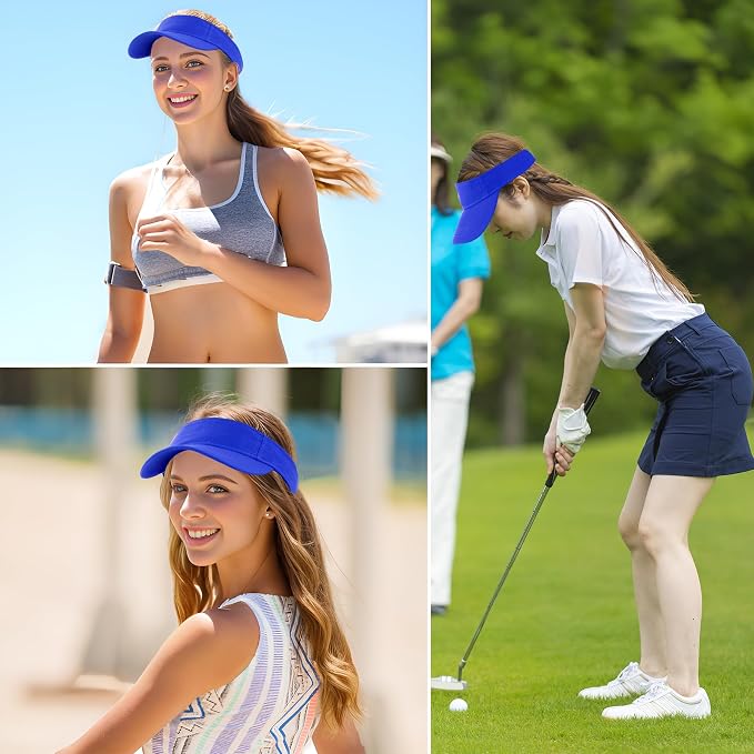 Marrywindix 1 Piece of Sport Wear Athletic Visor Sun Sports Visor Hat Visor Adjustable Cap for Women and Men