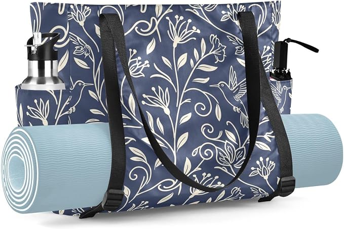 MCHIVER Yoga Bag for Women Men Large Yoga Mat Bag with Adjustable Strap Workout Bags Totes for Pilates Yoga Travel