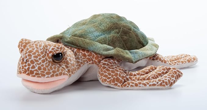 The Petting Zoo Sea Turtle Hand Puppet Stuffed Animal Plushie, Gifts for Kids, Puppetz Animals, Sea Turtle Interactive Puppets Plush Toy 19 Inches
