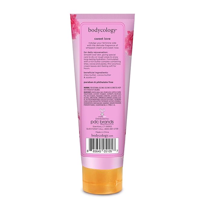 Bodycology Shea Butter Body Cream, Sweet Love, 8 oz (Pack of 2)