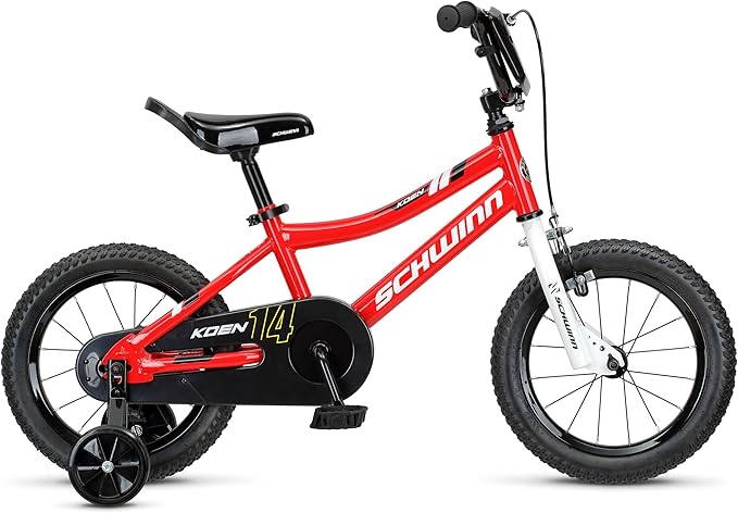 Schwinn Elm and Koen Bike or Balance Bike, 12-18 Inch Bike for Kids Ages 2-13, Black, Blue, Red, Teal, Pink or Purple, SmartStart Ergonomic Design, Adjustable Seat Grows with Child, Training Bicycle