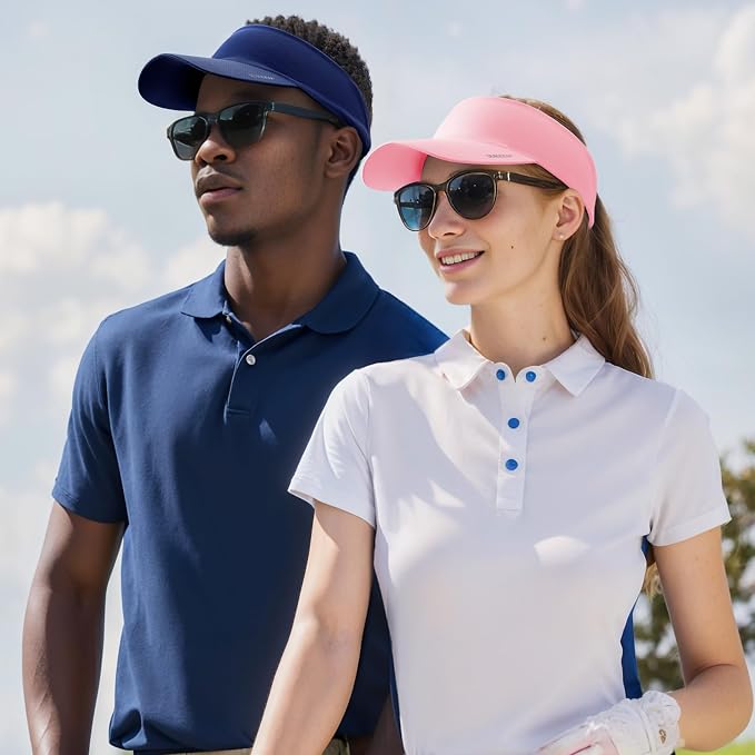 Sukeen Cooling Stretchy Sun Visor for Women Men UV Protection Cooling Hat | Lightweight quick-dry free size vizor with instant cooling, sports visor hat for golf, tennis, cycling, running, pickleball