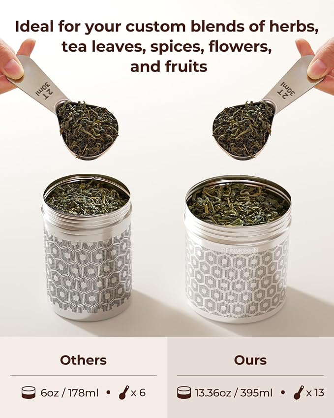 Reinmoson Extra Large Tea Infuser for Loose Tea & Spice Infuser for Cooking, Extra Fine Mesh Tea Strainers, 304 Stainless Steel Steeper for Black Tea, Rooibos, etc