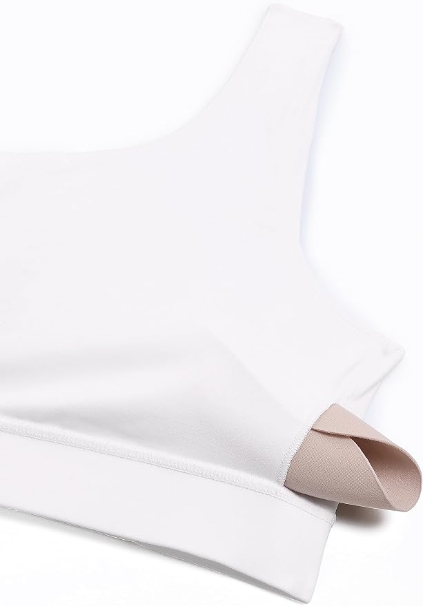 CRZ YOGA Butterluxe One Shoulder Sports Bras for Women - Sleeveless One Strap Low Impact Asymmetrical Workout Yoga Tops