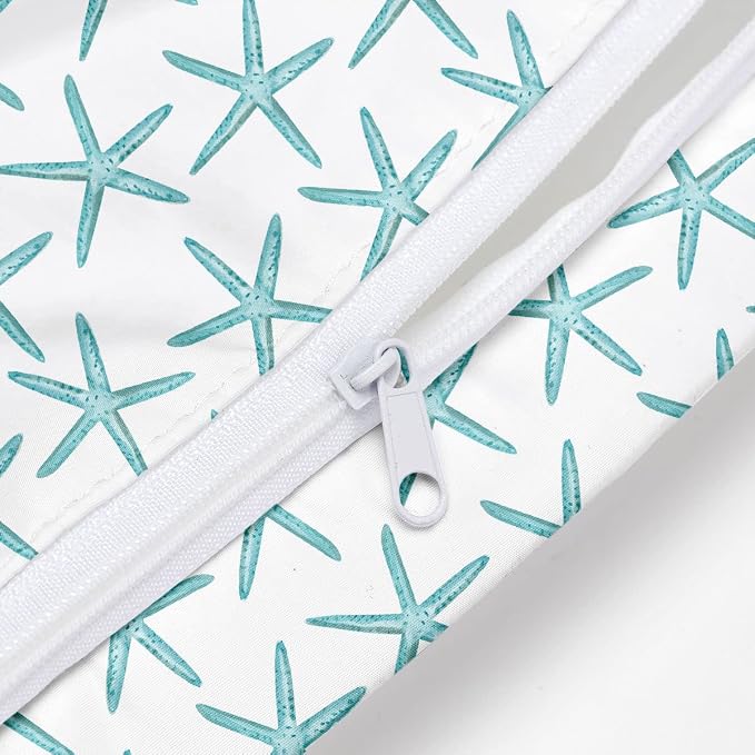 2 Pcs Wet Bag, Wet Dry Bag, Wet Bag for Swimsuit, Travel, Beach, Pool, Stroller, Diapers, Dirty Yoga Gym Clothes, Toiletries, Makeup Bag, Beach Bag Ocean Starfish Anchor Dรฉcor Birthday Gift for Women.