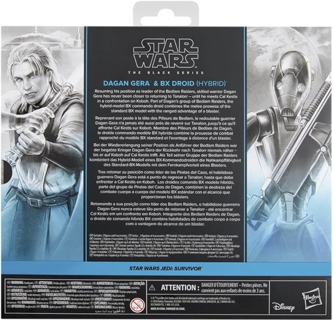 STAR WARS The Black Series Dagan Gera & BX Droid (Hybrid), Jedi: Survivor Gaming Greats Collectible 6 Inch Action Figure 2-Pack (Amazon Exclusive)