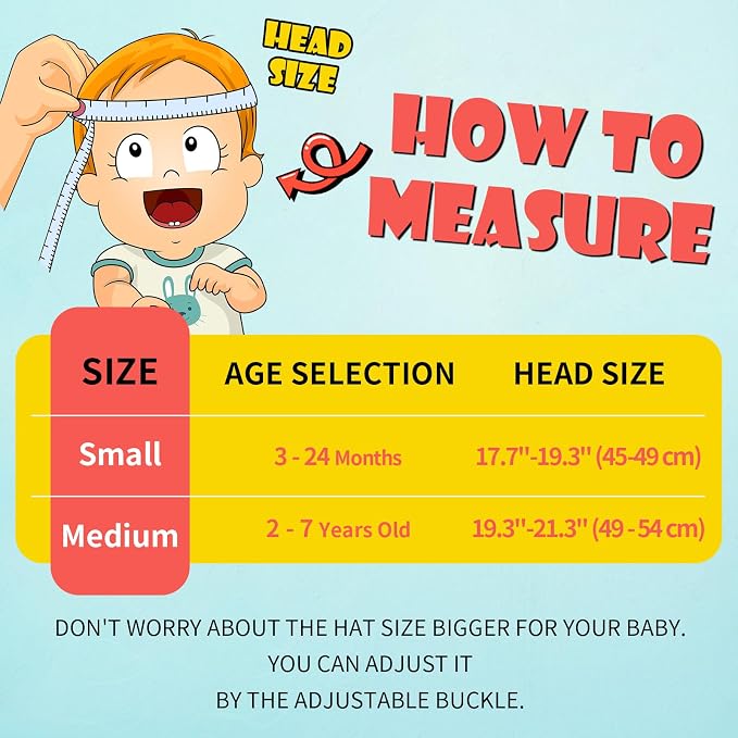 Toddler Baby Sun Hat Kids Summer Beach Essentials Adjustable Beach Hats with Bucket Wide Brim for Boys Girls Age 0-14 Years