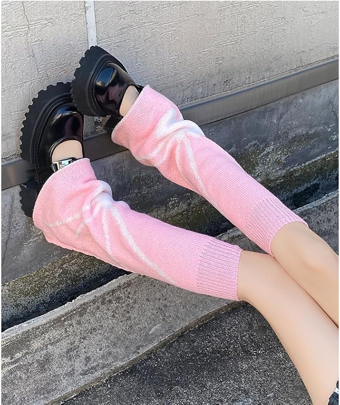 Sexybody Women's Leg Warmers Fashion Knit Warmers Long Socks Cute Y2K Kawaii Japanese Lolita Harajuku Accessories for Girls