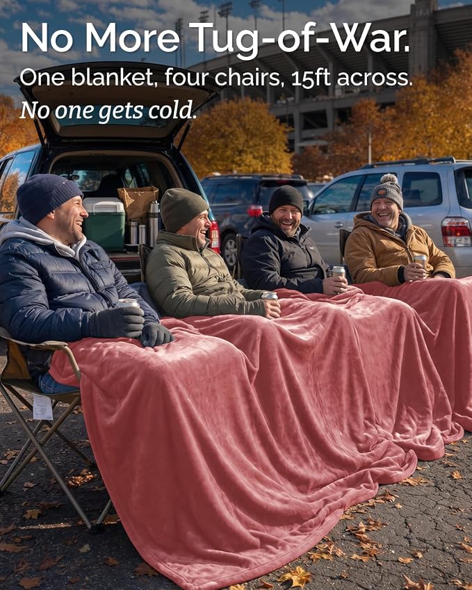 Ultra Soft Fleece Blanket Oversized King Size - Flannel Fleece Luxury Blanket - Lightweight for Couch Bed Chair - Thick, Warm and Breathable - All Season Cozy, Dusty Rose