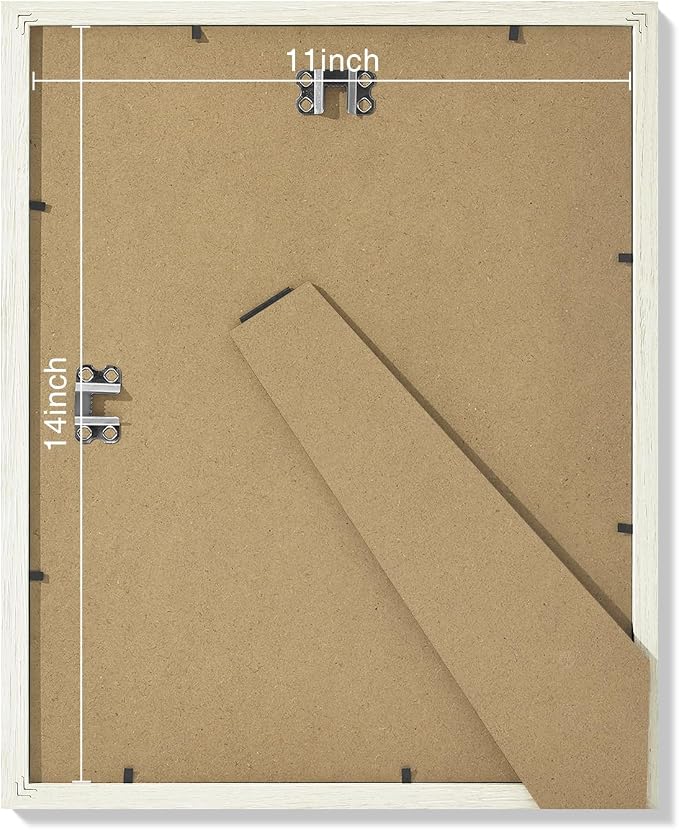 Vittanly 11x14 Picture Frames Set of 9 for Wall Mounting, Whitemist | Display Pictures 8x10 with Mat or 11x14 without Mat, Engineered Wood with Shatter Resistant Plexiglass, Gallery Photo Frames