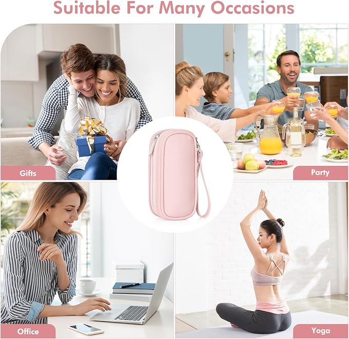 Tampon Holder for Purse, Portable Period Bag with Handle,Travel Pads Tampons Pouch, Pu Leather Small Tampon Organizer Case for Feminine Products, Waterproof Period Bags for Women