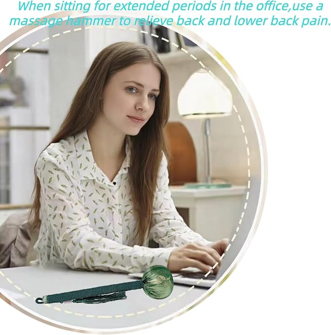 Body Massage Hammer, Manual Back Massager Tool for Body Relief | This Mugwort Massage Hammer Eases Back, Neck & Shoulder Muscle Tension, Perfect for Daily Relaxation at Home and Office