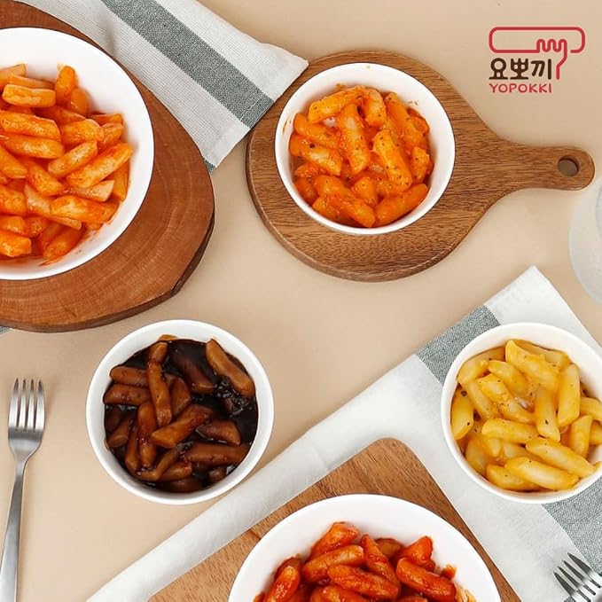 Yopokki Instant Tteokbokki Rice Cakes Korean, Topokki Cup - Great with Cheese and Ramen Toppings, Korean Snacks for College Dorm, Korean Street Food Quick & Easy to Prepare, Pack of 2 (2 Cups, Spicy Carbonara)