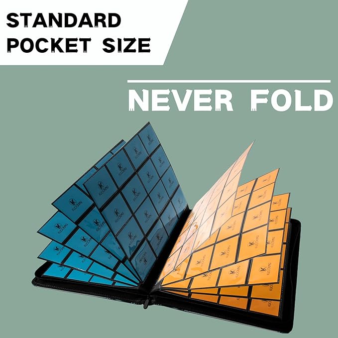 1000+ Pockets Trading Card Binder, 16-Pocket Card Ablum Compatible with MTG,Sports Cards & Other Standard Size Trading Cards (Light Green)