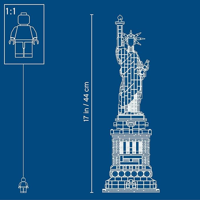 LEGO Architecture Statue of Liberty Model Building Set - Collectible New York City Souvenir, Creative Home Décor or Office Centerpiece, Great Gift Idea for Adults and Teens, 21042