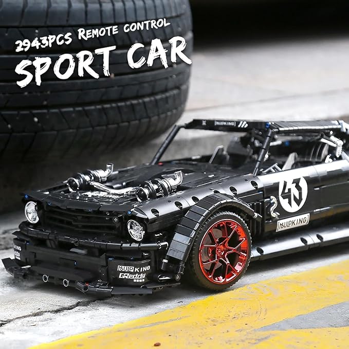 Mould King 13108 Mustang Car Building Kits, MOC Building Blocks Set to Build, Gift Toy for Age 14+ /Adult Collections Enthusiasts(2943 Pieces with Motor/APP Remote Control)