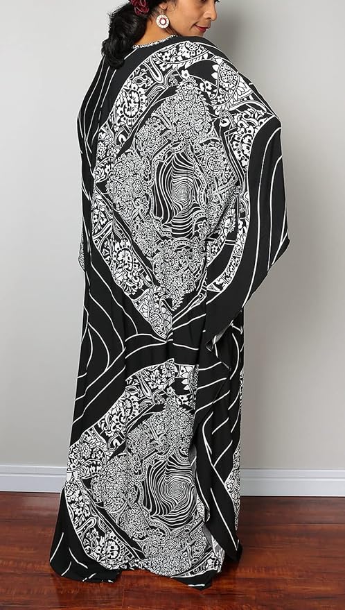 Venasha Womens Caftan Floral Print Kaftan Dress Short Sleeve Swimsuit Cover up Loungewear for Summer