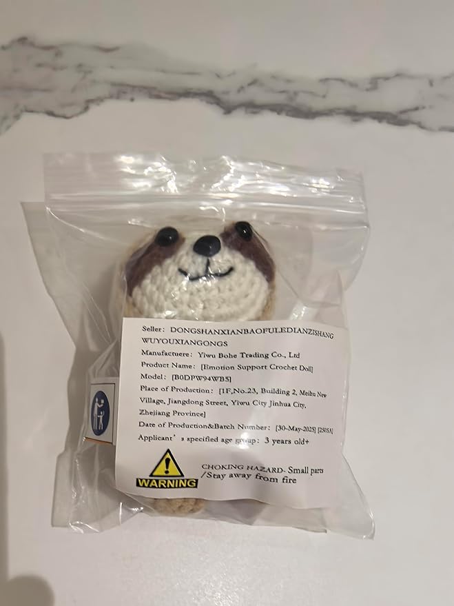 Sloth Gifts, Crochet Positive Support Slothโ Handmade Emotional Cheer Support Funny Sloth Gifts for Friend Coworker Birthday Christmas Stocking Stuffer White Elephant Under 10 Dollars
